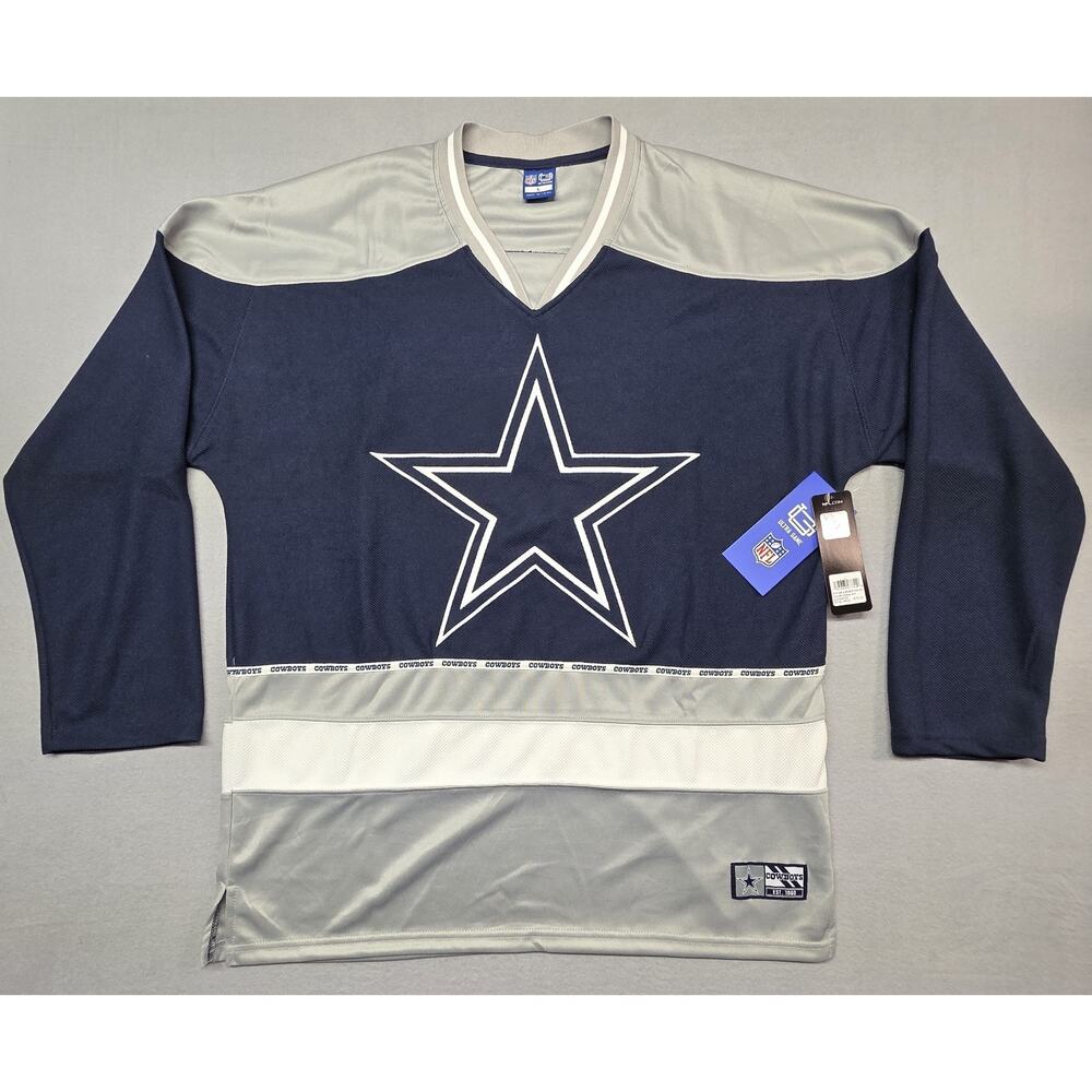 New With Tags Dallas Cowboys NFL Football Star Shirt Navy Large Ultra Game Long
